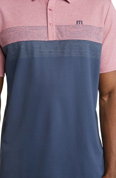 Travismathew Lake Life Piqué Polo In Heather Ruby Wine