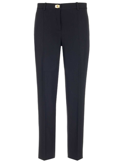 Shop Givenchy Lock Detailed Cropped Trousers In Black