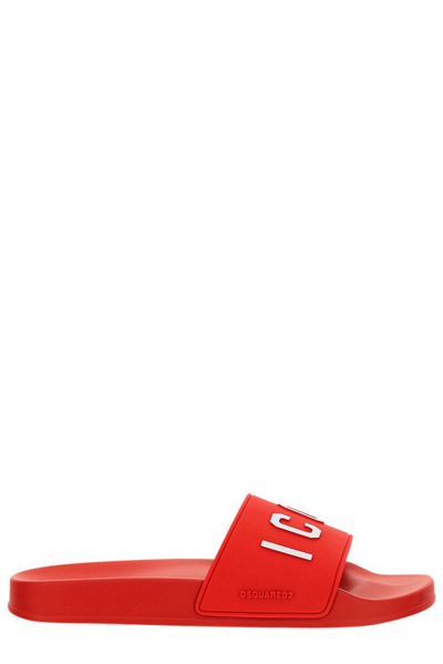 Shop Dsquared2 3d Logo Lettering Slip In Red