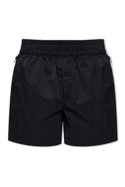 Shop Bottega Veneta Classic Elasticated Waistband Shorts In Black