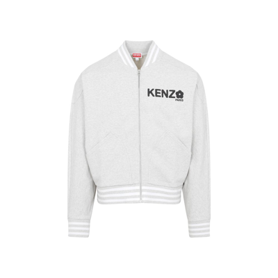 Shop Kenzo Boke Flower 2.0 Zipped Bomber Jacket In Grey