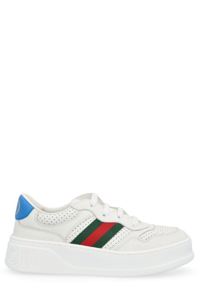 Shop Gucci Kids Web Detailed Low In White