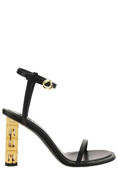 Shop Givenchy G Cube Heel Sandals In Black