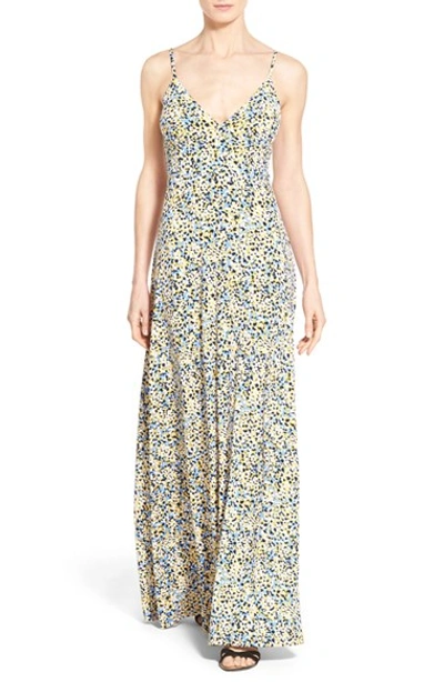 Michael Michael Kors 'chiltington' Print Jersey Maxi Dress (regular & Petite) In Sunflower/ Crew Blue