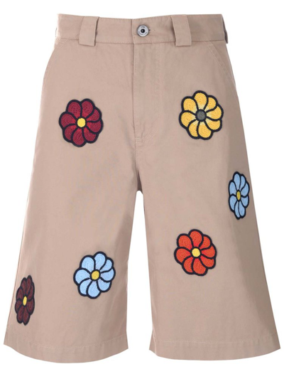 Shop Moncler Genius Moncler X Jw Anderson Floral Detailed Shorts In Multi