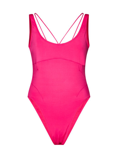 Shop Jacquemus Le Maillot Signature One In Pink