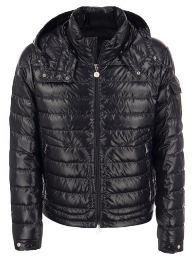 Shop Moncler Quilted Hooded Jacket In Black