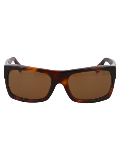 Shop Tom Ford Eyewear Rectangular Frame Sunglasses In Brown
