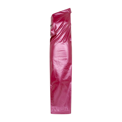 Shop Rick Owens Athena Asymmetric Neck Gown In Pink