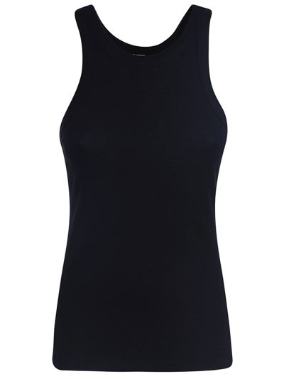 Shop Totême Espera Ribbed Tank Top In Black