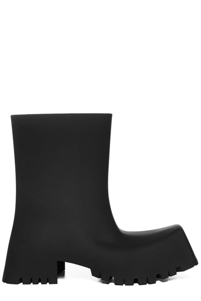 Shop Balenciaga Trooper Ankle Boots In Black