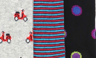 Lorenzo Uomo Cotton Blend Crew Socks In Black