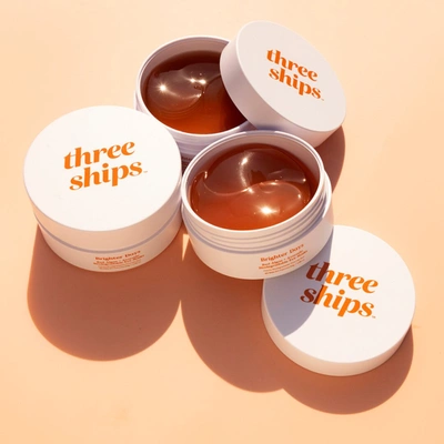 Three Ships Brighter Days Red Algae + Avocado Biodegradable Eye Masks