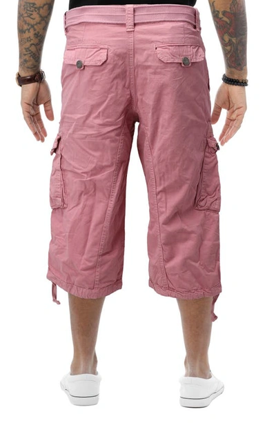 X-ray Belted Cargo Shorts In Pastel Pink
