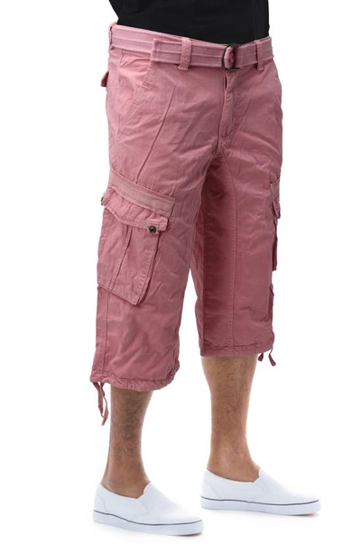 X-ray Belted Cargo Shorts In Pastel Pink