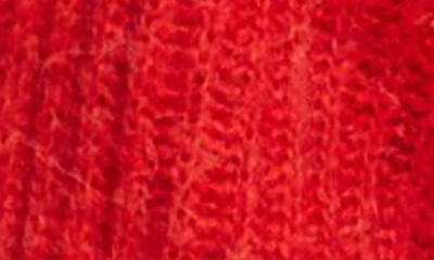 Scotch & Soda Blouson Sleeve Ribbed Cardigan In Electric Red
