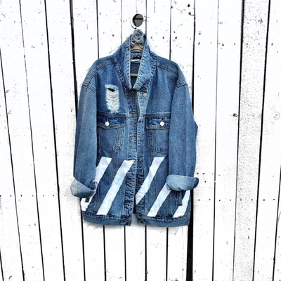 Shop Wren + Glory 'artists' Denim Jacket (retired) In Blue