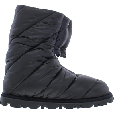 Shop Miu Miu Womens Quilted Padded Winter & Snow Boots In Black