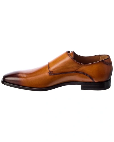 Shop Antonio Maurizi Double Monk Leather Loafer In Brown