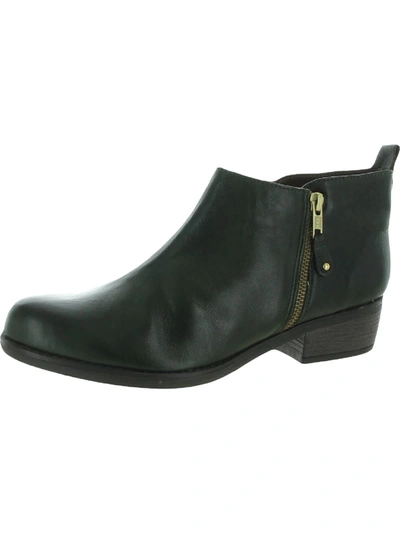 Shop Eric Michael London Womens Leather Stacked Heel Booties In Green