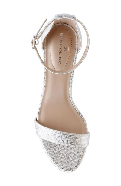 Shop Bandolino Armory Ankle Strap Sandal In Silver