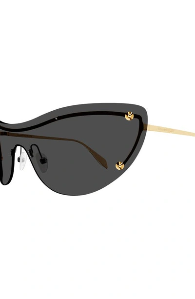 Shop Alexander Mcqueen Cat Eye Sunglasses In Gold