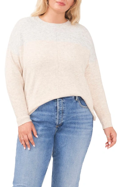 Shop Vince Camuto Colorblock Sweater In Malted Beige