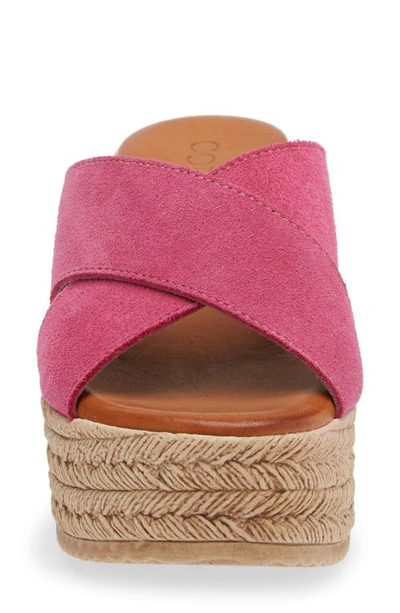 Shop Cordani Bella Espadrille Wedge Sandal In Fucshia Suede