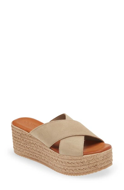 Shop Cordani Bella Espadrille Wedge Sandal In Sand-arena Suede