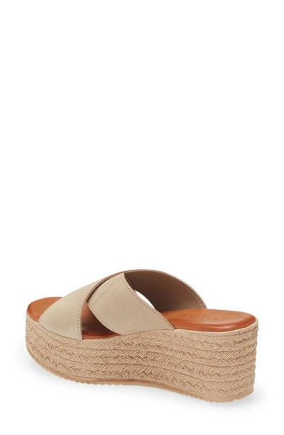 Shop Cordani Bella Espadrille Wedge Sandal In Sand-arena Suede