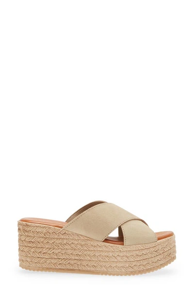 Shop Cordani Bella Espadrille Wedge Sandal In Sand-arena Suede