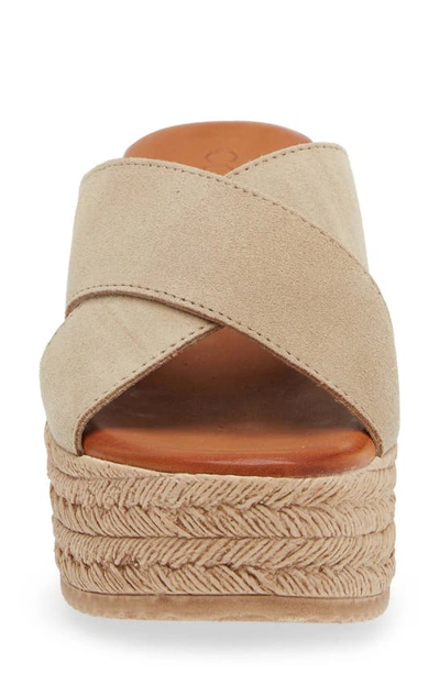 Shop Cordani Bella Espadrille Wedge Sandal In Sand-arena Suede