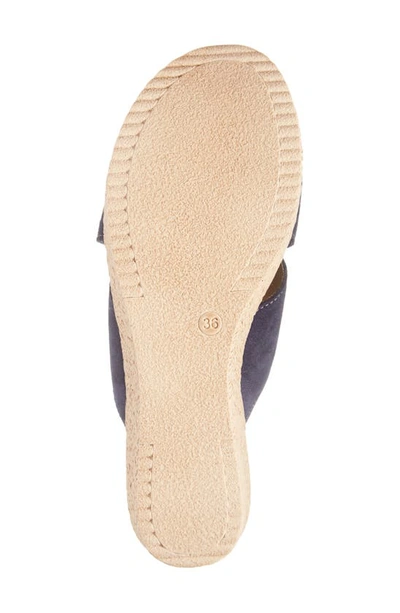 Cordani Bella Espadrille Wedge Sandal In Navy Suede