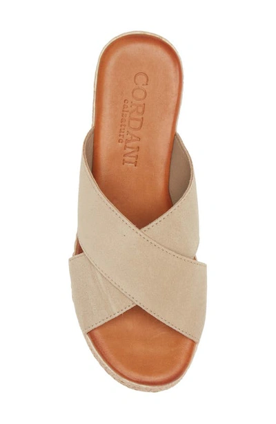 Shop Cordani Bella Espadrille Wedge Sandal In Sand-arena Suede