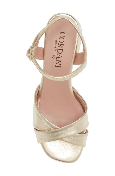 Cordani Buffy Espadrille Platform Sandal In Platino
