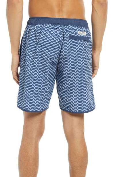Fair Harbor Men's 8" Micro Mist Anchor Swim Shorts In Mist Seaview