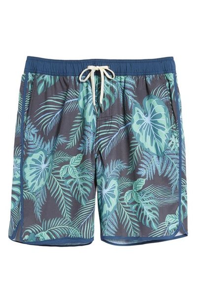 Shop Fair Harbor The Anchor Swim Trunks In Navy Evergreen