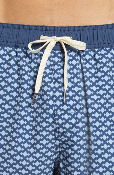 Fair Harbor Men's 8" Micro Mist Anchor Swim Shorts In Mist Seaview