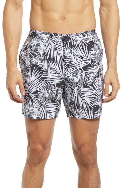 Shop Fair Harbor The Sextant Swim Trunks In White Leaves