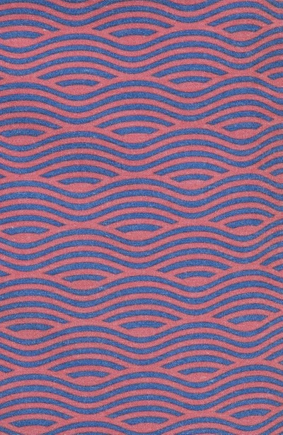 Fair Harbor The Bayberry Wave Print Swim Trunks In Red Waves
