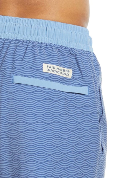 Fair Harbor Men's Bayberry Microwaves 7'' Swim Shorts In Blue Waves
