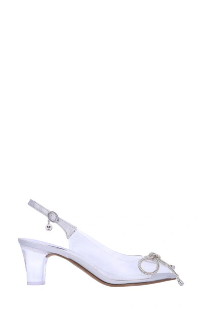 Shop J. Reneé Menaka Slingback Sandal In Clear/ Silver