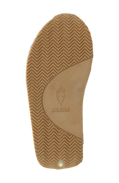 Shop Volatile Neville Platform Flip Flop In Champagne Faux Leather