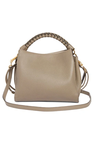 Shop Mulberry Small Iris Leather Top Handle Bag In Solid Grey