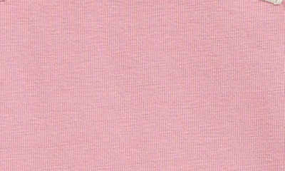 Shop Moncler Kids' Embroidered Logo Short Sleeve Dress In Pink