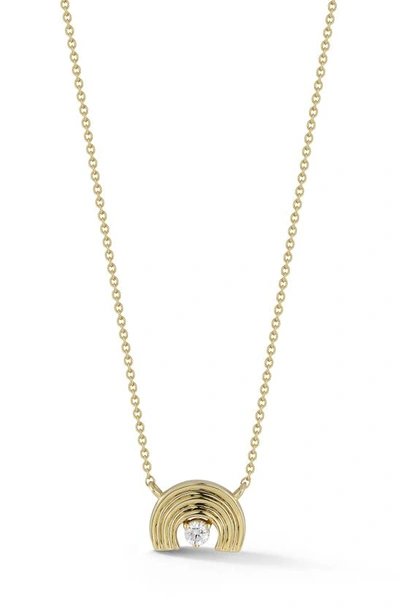 Shop Dana Rebecca Designs Nana Bernice Half Moon Diamond Pendant Necklace In Yellow Gold/ Diamonds