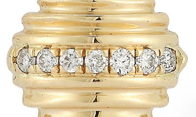 Shop Dana Rebecca Designs Nana Bernice Pavé Diamond Stud Earrings In Yellow Gold/ Diamonds