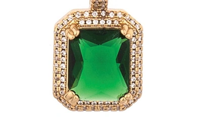 Shop Ettika Cubic Zirconia Pendant Necklace In Green