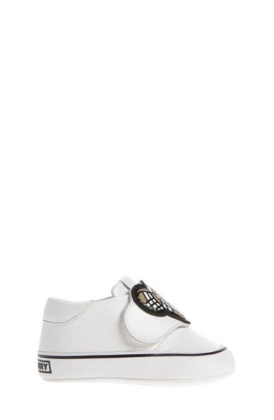 Shop Burberry Thomas Bear Appliqué Sneaker In Optic White