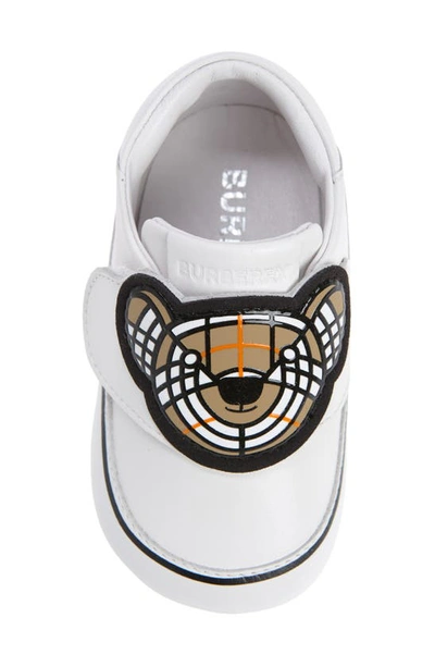 Shop Burberry Thomas Bear Appliqué Sneaker In Optic White